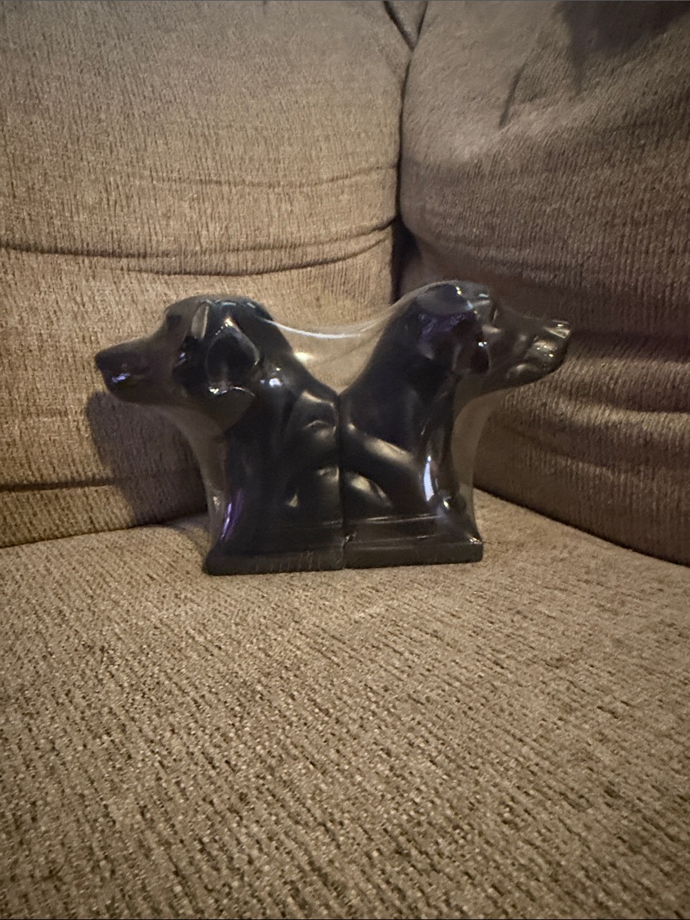 BNIP Set of Black Labrador Retriever Dog Head Bookend - Home Accents